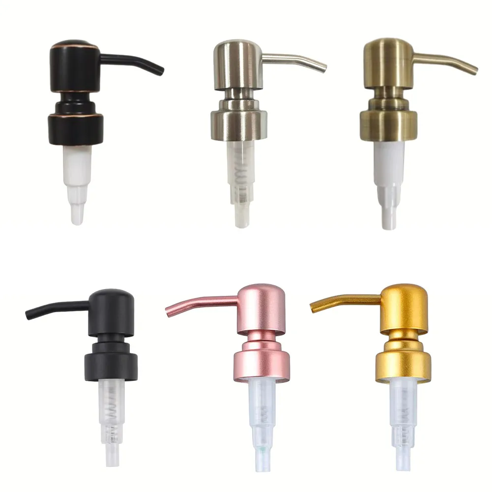 

2pcs/set Stainless Steel Pump Head Push Type Lotion Pump Head 11cm 28/400 Thread For Most Liquid Pumps Prevent Leak Bathroom Kit