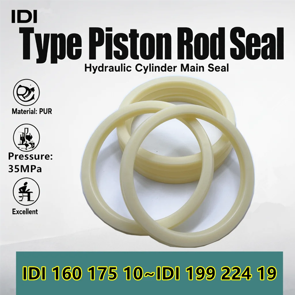 IDI Series Seal Hydraulic Cylinder Piston Rod/shaft PUR Oil Seal Inner Diameter: 160~199mm Excavators, Loaders, Forklifts, Etc