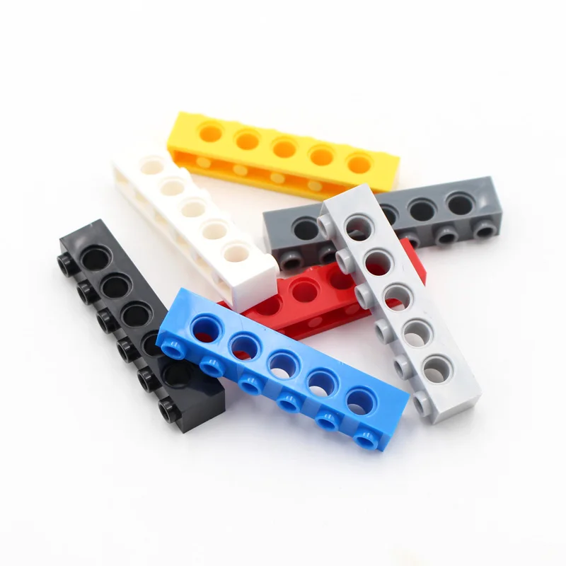 50pcs Technology 3894 Brick 1x6 with Hole Thick Bricks Model Building Blocks Compatible Accessories Parts Mechanical Science