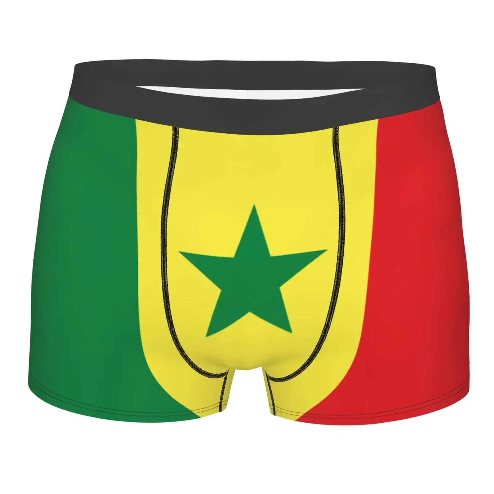 Flag Of Senegal Pattern Men Underwear Boxers Breathable Mens Boxershorts Men's Panties Underpants Man Boxers Briefs Trunks