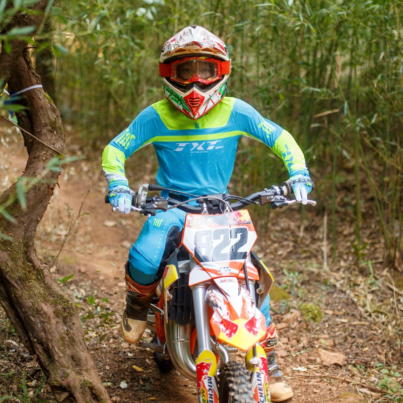 Kids Boys Girls All Terrain Full Set Motocross Suit Breathable Enduro Downhill MTB Dirt Bike Motorcycle Bicycle Riding Outfit