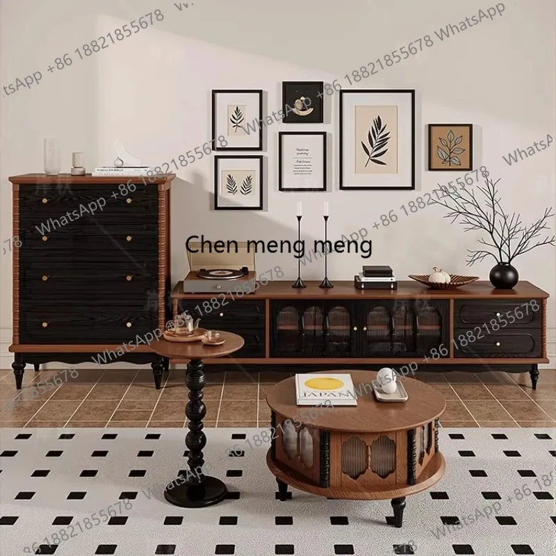 

Classic Minimalist Tv Cabinet Drawers Brown Design Space Center Living Room Tv Cabinet Solid Wooden Muebles De Salon