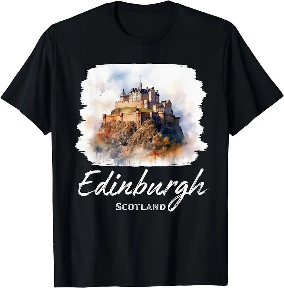 Edinburgh View Edinburgh Scotland Great Idea T-Shirt Unisex T-shirts Luxury Brand Fashion Couple's Cloths