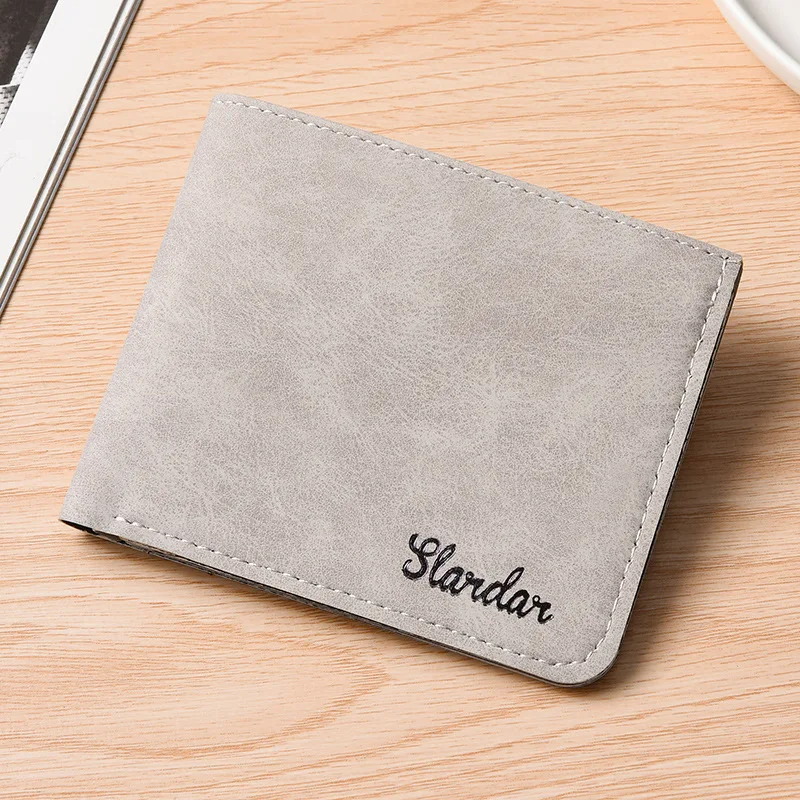 

Men's ultra-thin short leather wallet card bag wallet integrated soft leather wallet light and simple multi card slot card bag