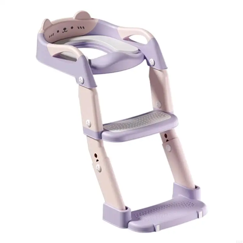 3 In 1 Adjustable Height Folding Toilet Training Step Stool For Toddlers And Preschool Kids