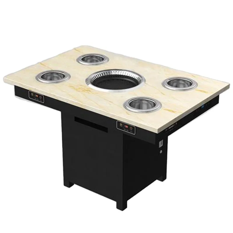 Professional easy-to-clean commercial restaurant barbecue table