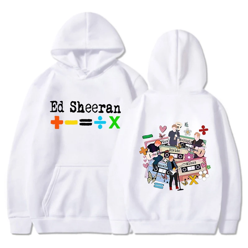 Fashion Women Men Hoodies Ed Sheeran Tour 2024 Print Hooded Sweatshirt Autumn Winter Personality Leisure Sports Pullover