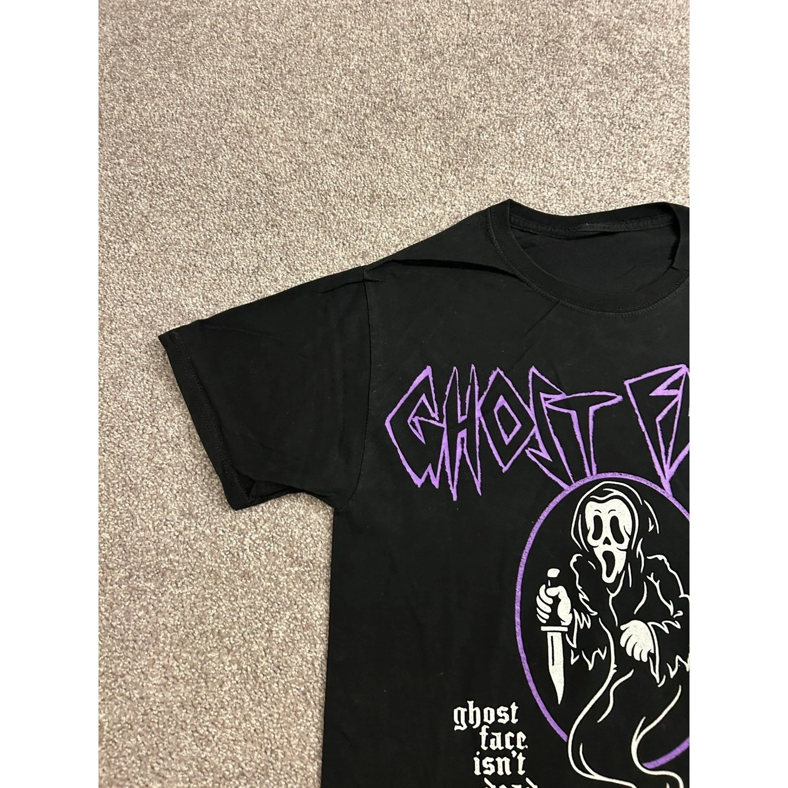 Bioworld Ghost Face Graphic Tee Mens All Siza Black Excellent Scream Horror Shirt