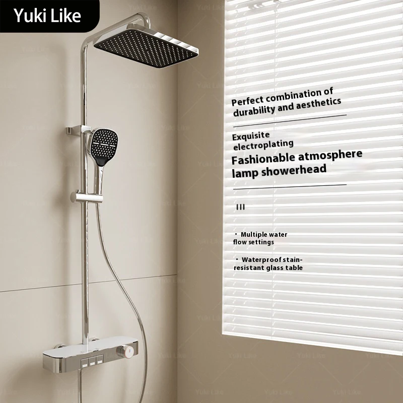 

Набор душевой системы для ванной комнаты, большой стол для хранения, многофункциональные клавиши фортепиано, квартира, отель, душевой набор для ванны под давлением