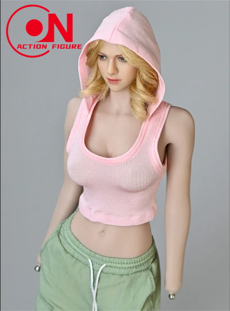 1/6 Bilancia Femminile Con Cappuccio Senza Maniche Maglia Top Soldato Vestiti Modello Misura 12 ''TBL Action Figure Bambole