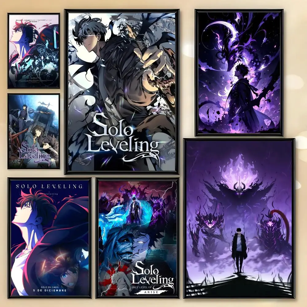 Популярный аниме-постер S-solo L-levelings, HD-арт, наклейка на стену, декор для комнаты, водонепроницаемый, для дома, гостиной, бара, эстетическое украшение