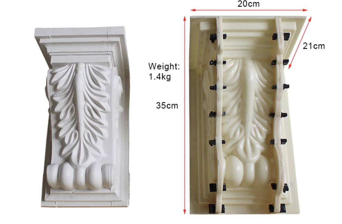 Plastic Cement Decorative Flower Corbel Molds for House Use