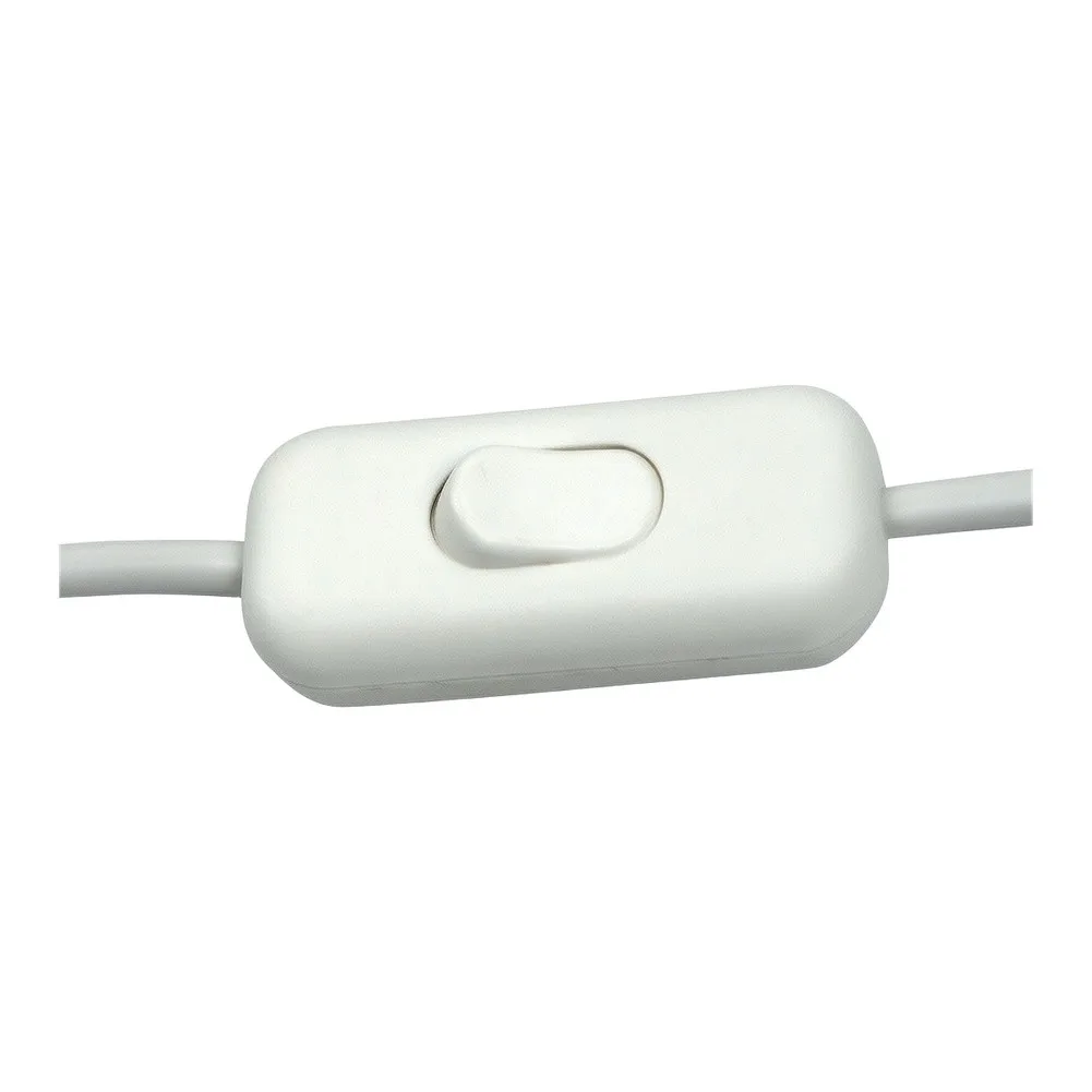 Rocker Switch In Line Switch 250V Bedside Lamp Switch Cord Cable For Desk Lamp ON OFF Plastic for durable Transparent