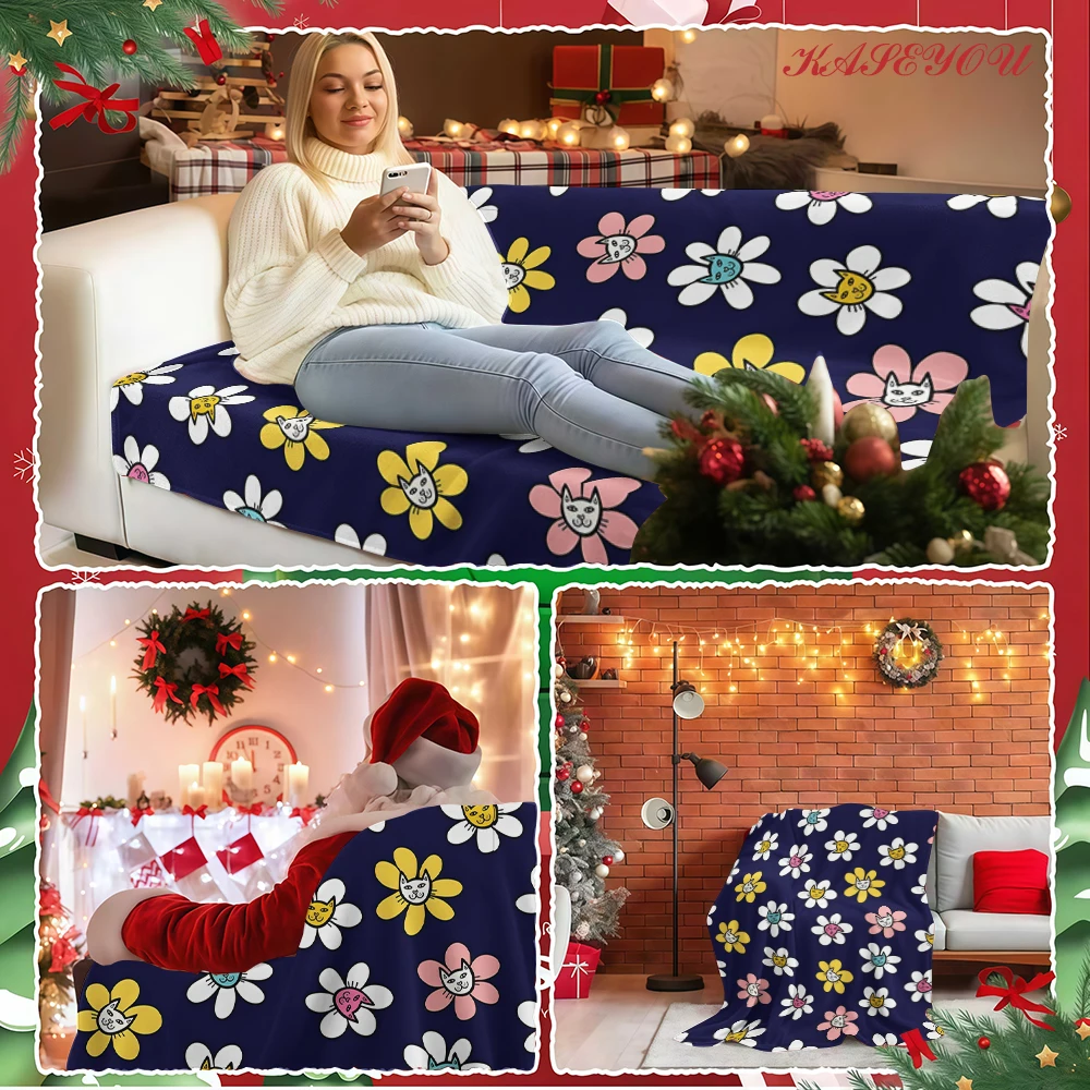 Vintage Halloween Poster Extra Soft Silky King Size Fleece Premium Bed Blanket Perfect for Family Movie Nights at Home Together