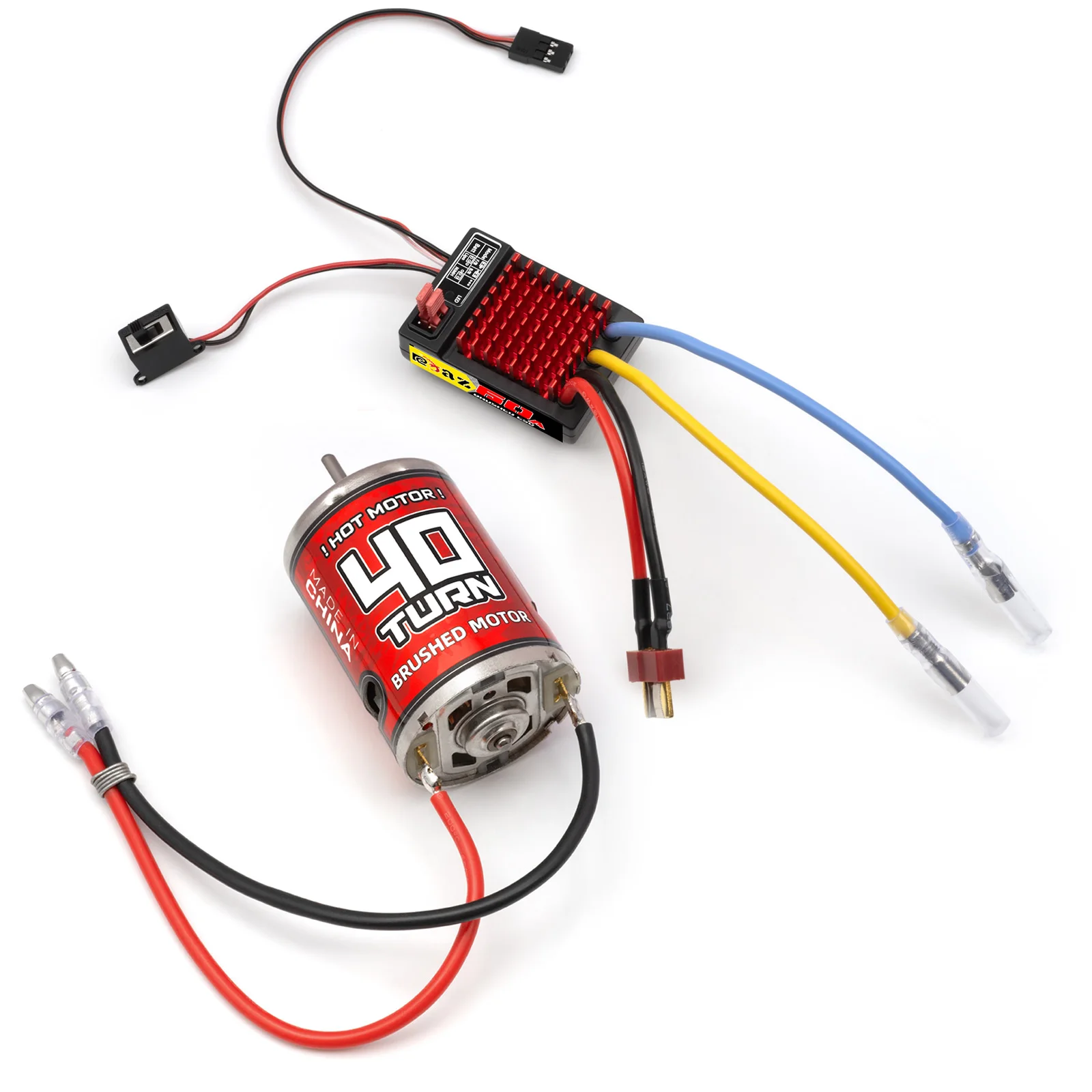 RCXAZ 540 Pro Brushed Motor 12T-75T 60A Waterdichte ESC Snelheidsregelaar Combo voor 1/10 RC Crawler Klim Drift Auto Boot - afbeelding 1