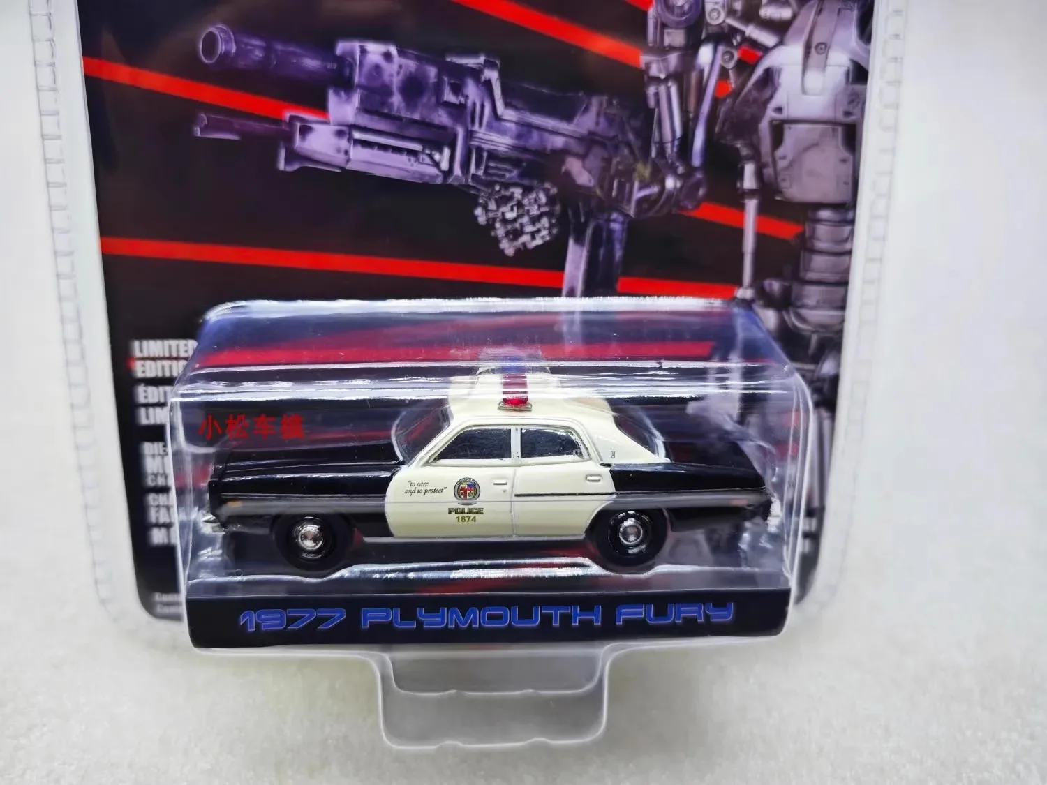 1:64 1977 Plymouth Fury Metropolitan Police Car Diecast Metal Alloy Model Car Toys For Gift Collection