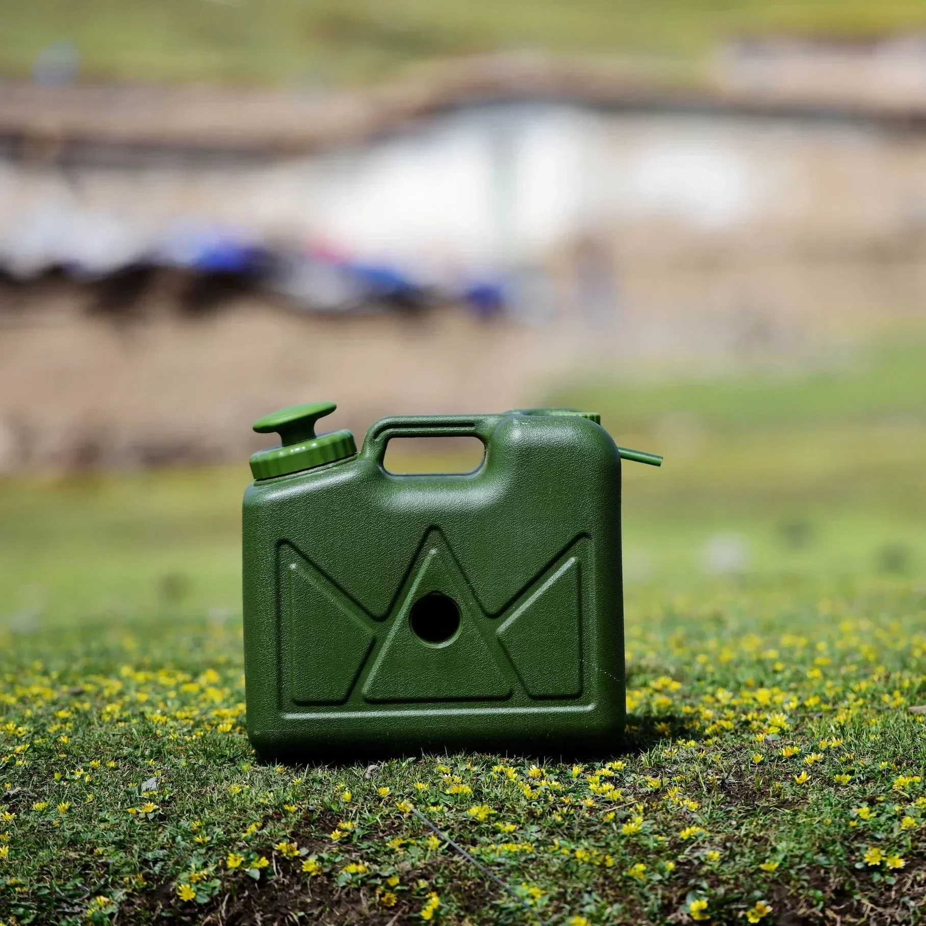 Tanque de filtro de agua para acampar al aire libre de 15L, jerrycan portátil para senderismo y RV