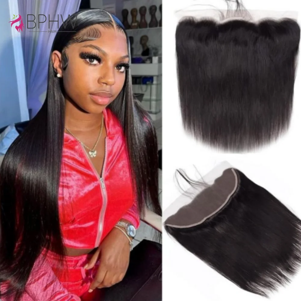 

12A Peruvian Straight Hair Lace Frontal Free Part 13x4 Remy Human Hair Frontal 4x4 HD Lace Closure Natural Color Wholesale Hair