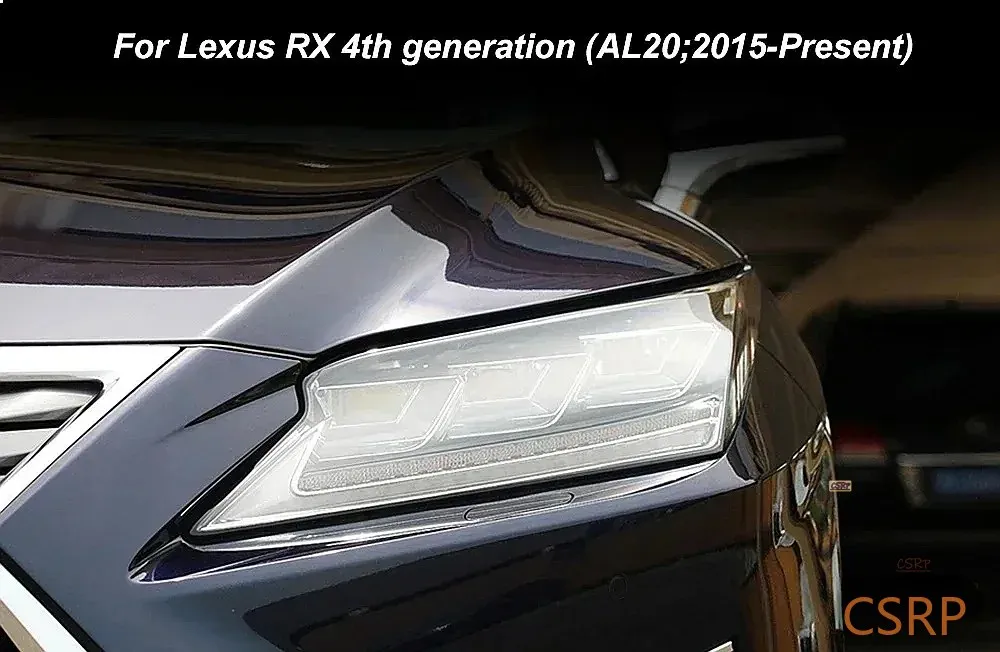 2 Pcs Car Headlight Protective Film Transparent Black TPU Sticker For Lexus RX 350 300 450h 2016 2017 2018 2019 2020 Accessories view 5