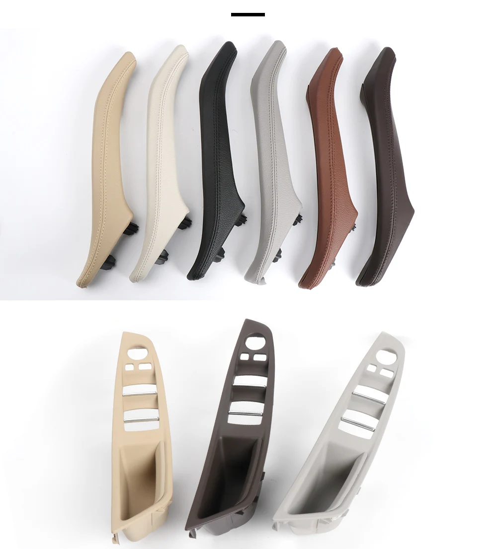 LHD RHD Genuine Leather Left Hand Drive Inner Door Pull Handle Assembly For BMW 5 Series F10 F11 F18 520i 523i 525i 528i 535i