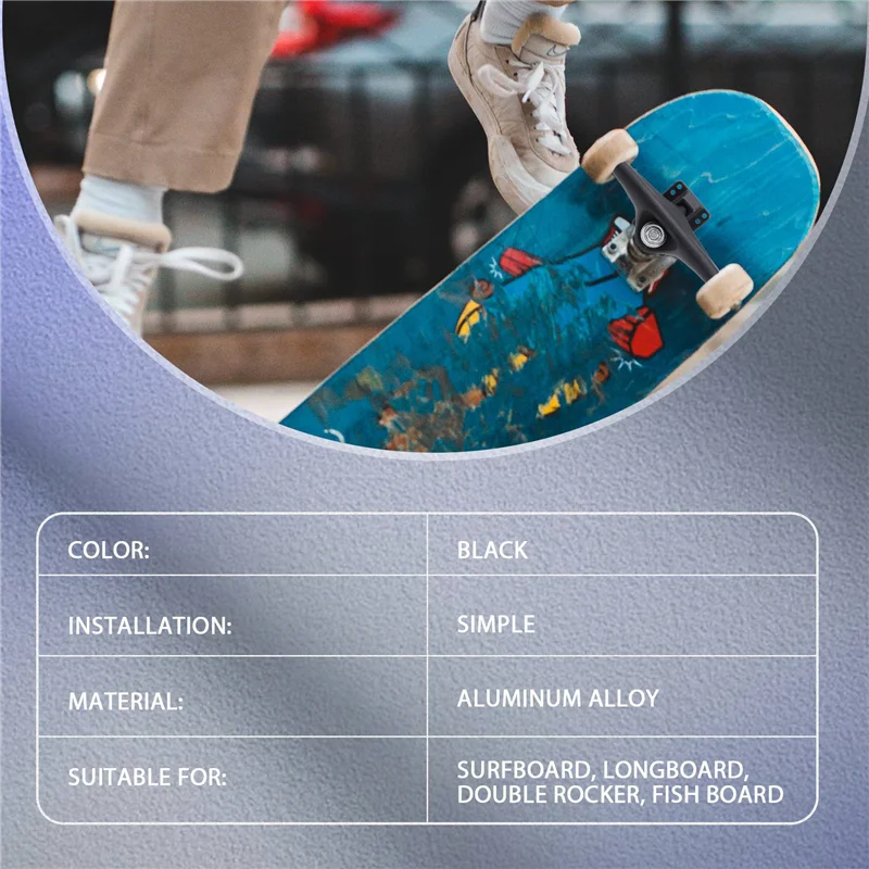 ABHS - Podstawa do deskorolki Meraki Surf Skate z 6 otworami, adapter do tylnych trucków 6,25 cala