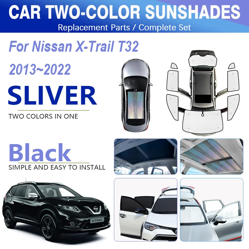 

For Nissan X-Trail Rogue T32 2013~2022 Car Window Sunshade Pads Window Visors Shields Skylight Windshield Cover Auto Accessories