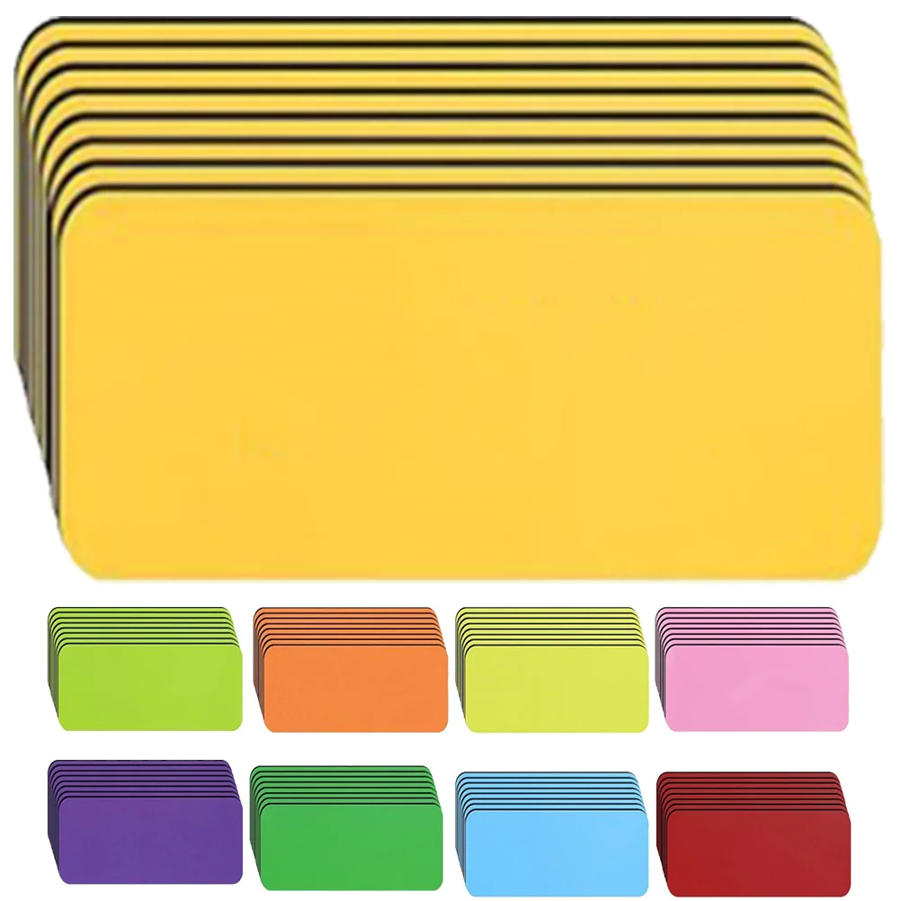 54Pcs Magnetic Name Tags Dry Erase Labels Writable School Supplies Refrigerator Tags Multi-Function Note Labels