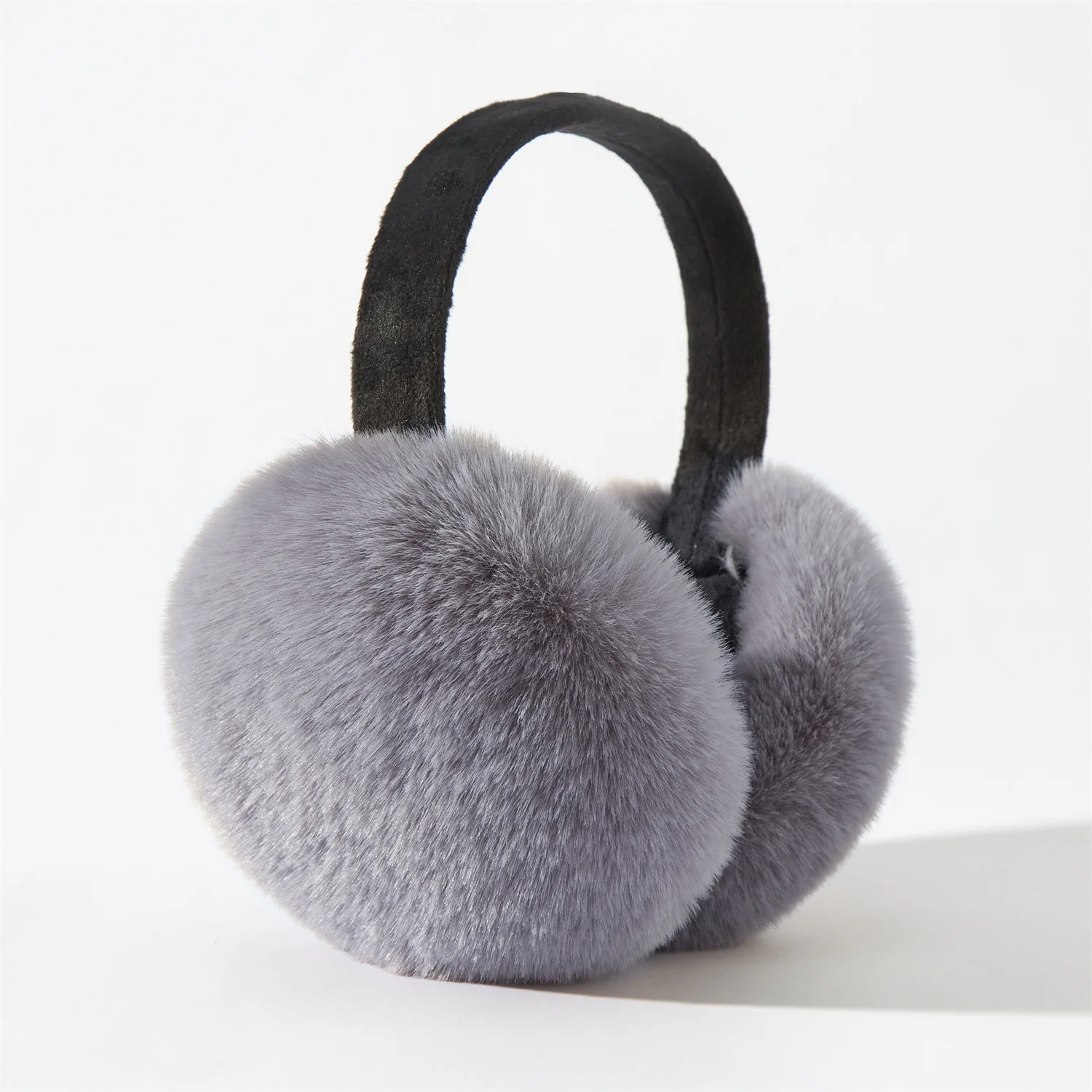 2025 جديد اللون حجب غطاء للأذنين موضة رائعة فرو الأرنب الصناعي طوي غطاء للأذن امرأة الشتاء الدافئة اكسسوارات #3