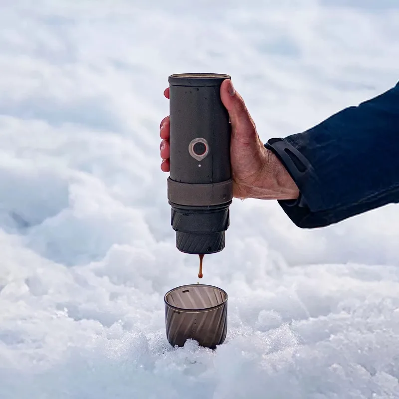 Portable Mini Espresso Coffee Maker Handheld Outdoor Camping Car Home Use Compact Italian Concentrated Coffee Brewing