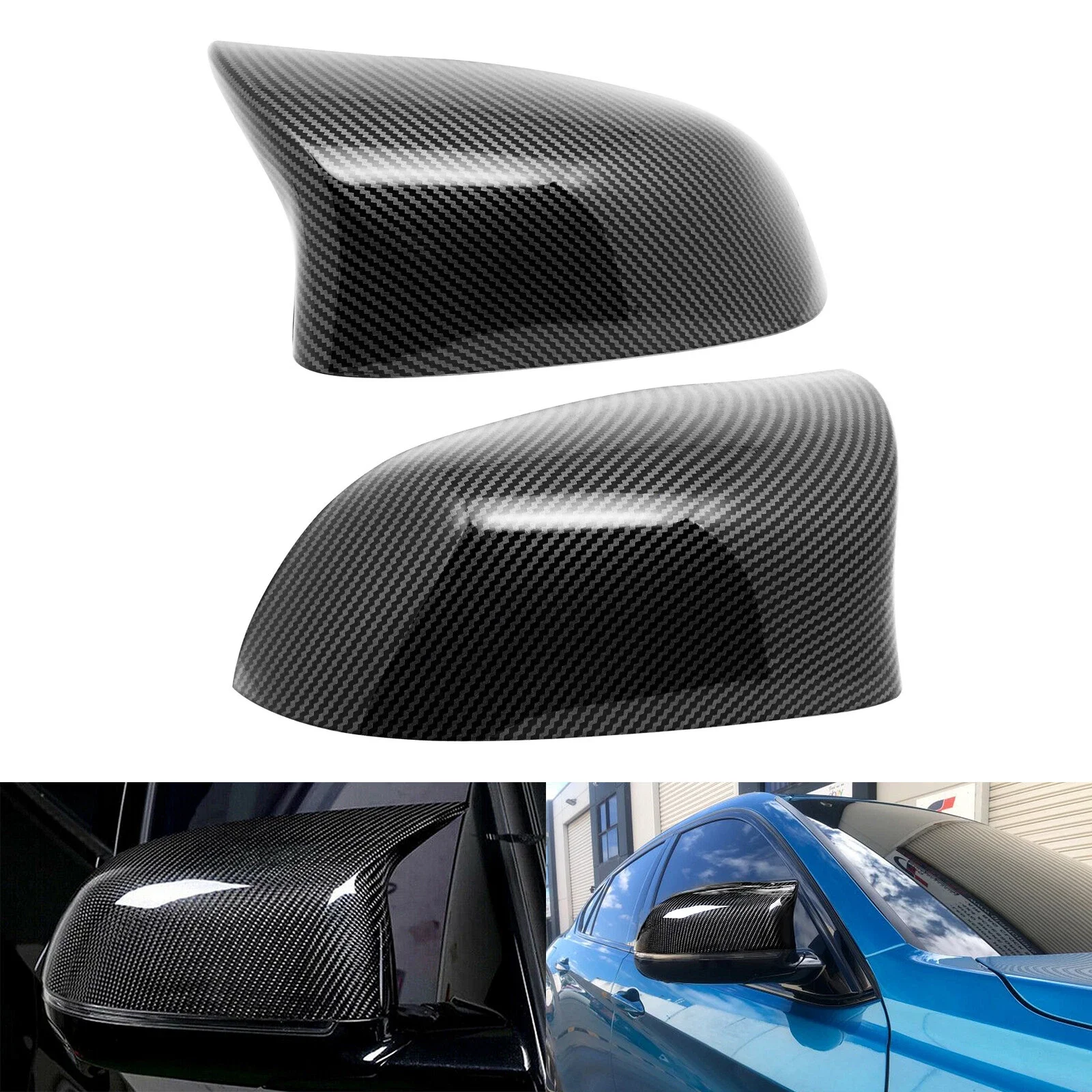 

Пара крышек бокового зеркала из углеродного волокна/черного цвета в стиле M 51167365114, 51167365113Для BMW X5 F15 X6 F16 2014 ~2018