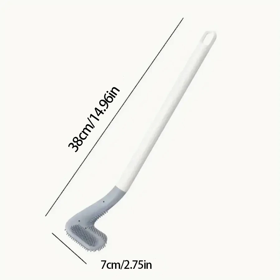 soft toilet brush, long handle golf toilet brush, with soft brush head and long handle, used for bathroom, toilet, sink image 3