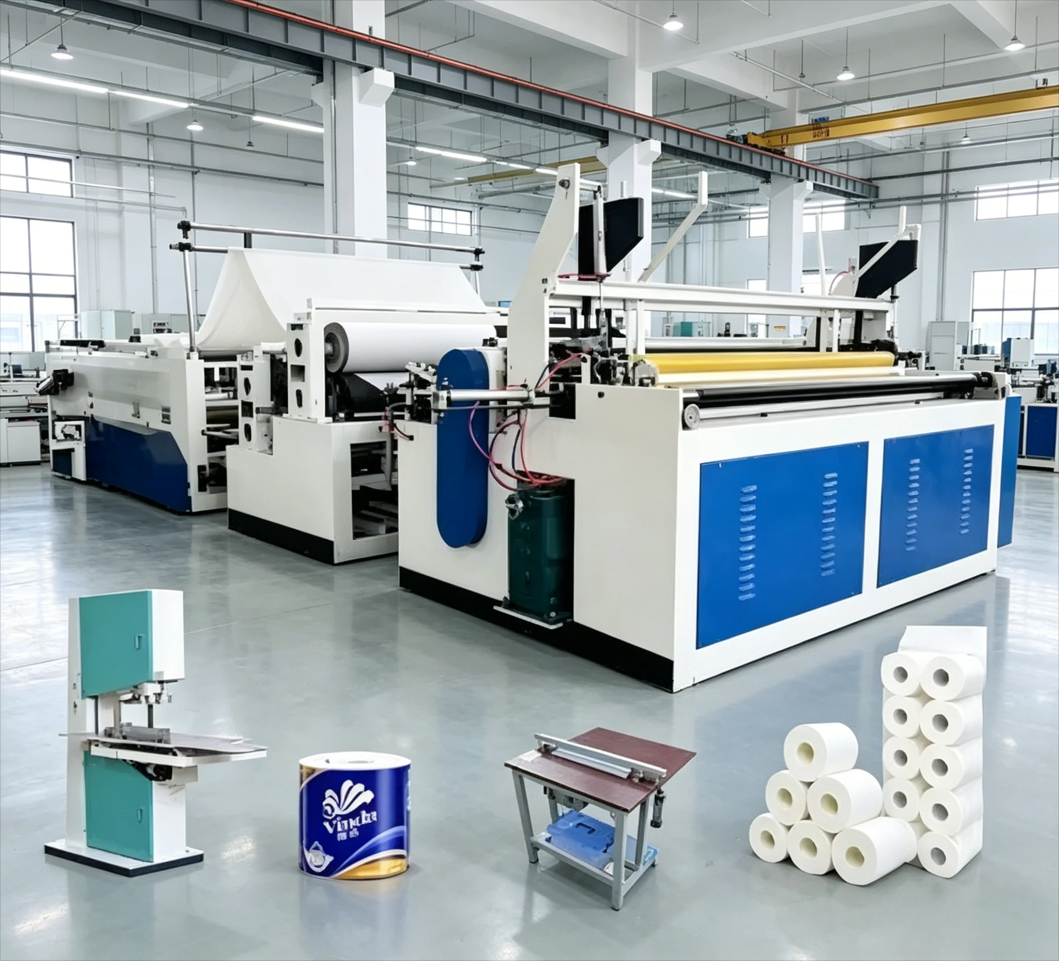 Full Automatic Kitchen Towel and Toilet Tissue Paper Roll Making Machine Toilet Paper Making Machine in 2026 for Small Business
