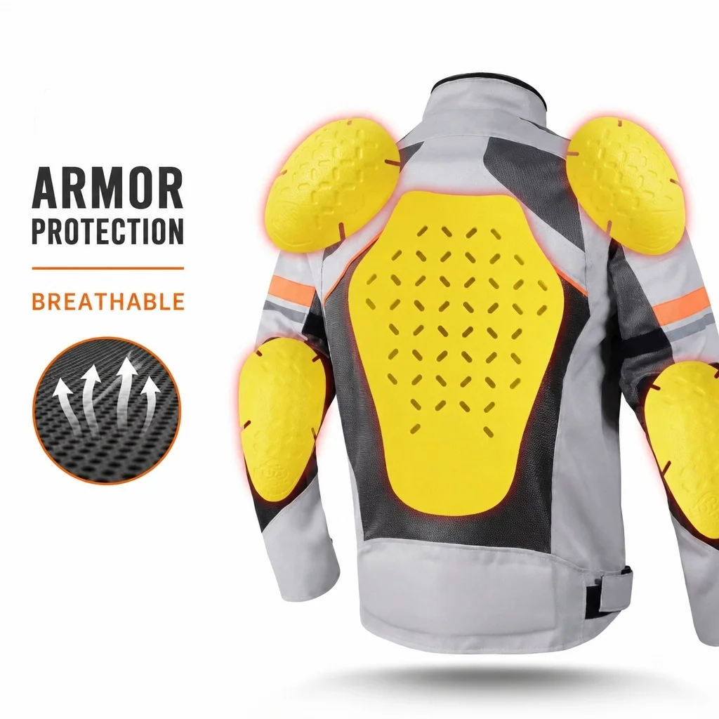Motorcycle Armor Pads 5Pcs Shoulder Elbow Back Protector EVA Foam Jacket Lining for Motocross Racing Skiing Ice Skating Cycling view 2