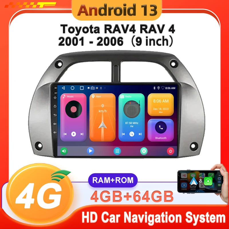 

Android Car Dvd For Toyota RAV4 RAV 4 2001 - 2006 No 2din DVD Multimedia Player Stereo Head Unit Auto Radio QLED Screen Dash Cam