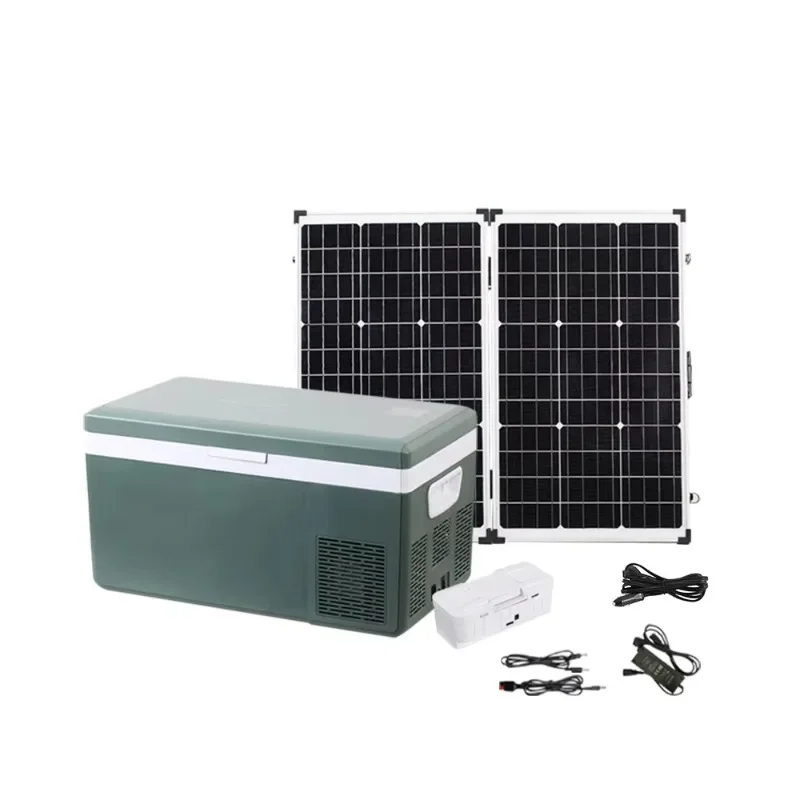 

Portable Car Freezer Refrigerator 25L Solar Powered Car Refrigerator with Built-in Replaceable Battery