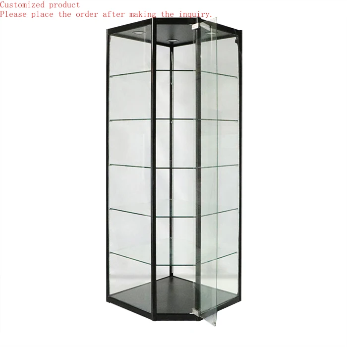 

Custom.LED CORNER GLASS DISPLAY SHOWCASES CABINET