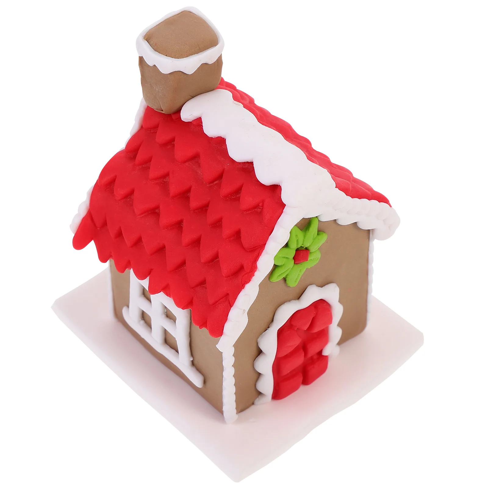 1Pcs Gingerbread Decoration Polymer Clay Christmas Ornament Xmas Candy Desktop Decor Cake Topper Festival Party