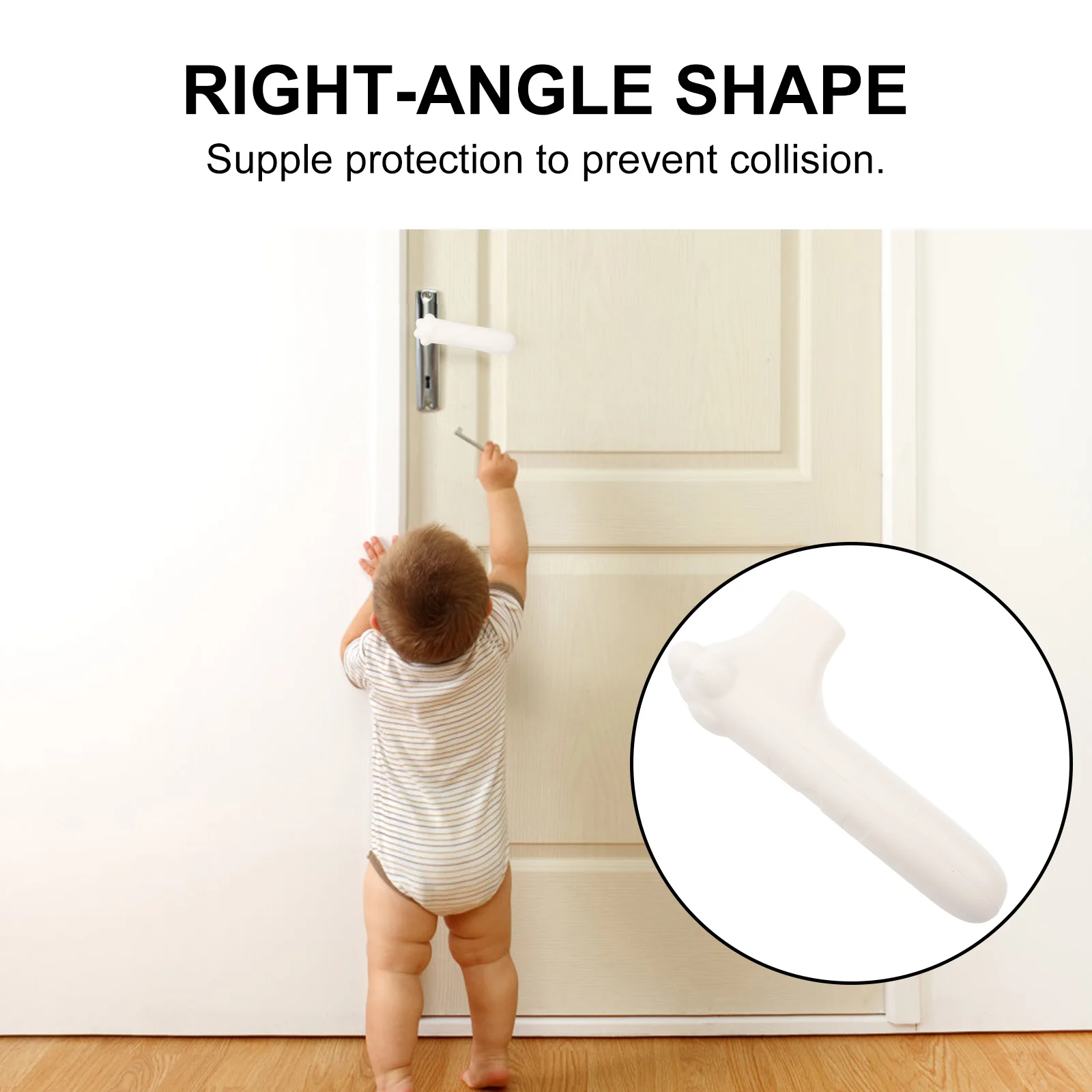 

2 pcs Door Handle Protective Covers Silicone Anti-Collision Cover For Doorknob Wall Protection Long Handle Compatible Baby