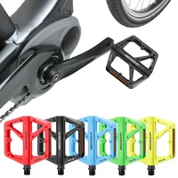 MTB Bicycle Pedal Anti-Slip Double DU Bearings Lightweight Aluminum Alloy Pedal Wide Platform Pedals Mountain Bike Accessories