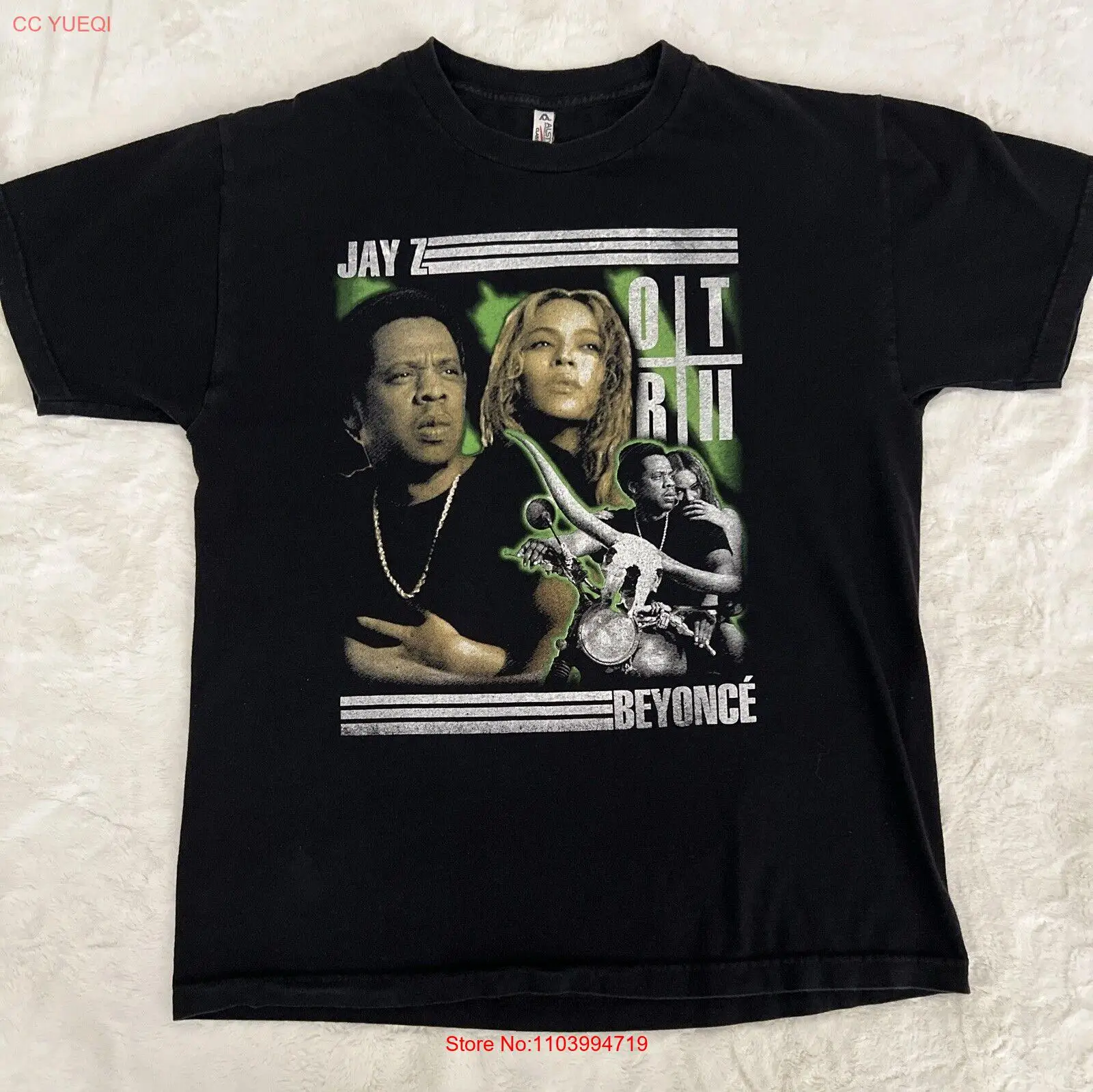 OTR II On The Run Tour 2018 Beyonce Jay Z Concert Merch Black T-Shirt Sz. L