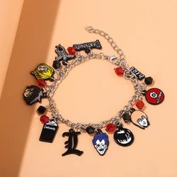 Anime Death Note Charm Bracelet Ryuuku Misa Amane Yagami Light Figure Bangle Bracelets for Women Men Fans Cosplay Jewelry Gift