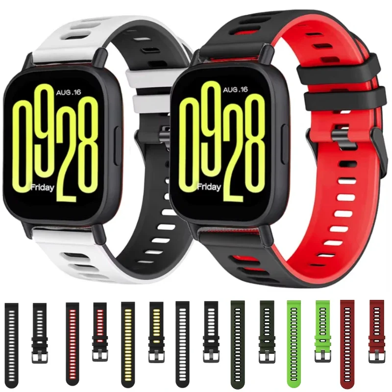 Correa de silicona de 20mm y 22mm para Redmi Watch 5, pulsera activa, pulsera de repuesto para reloj inteligente Xiaomi Redmi Watch 5 Lite