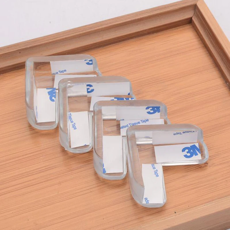 4Pcs Child Baby Safety Transparent Silicone Protector Table Corner Protection Cover Children Anticollision Edge Corner Guards