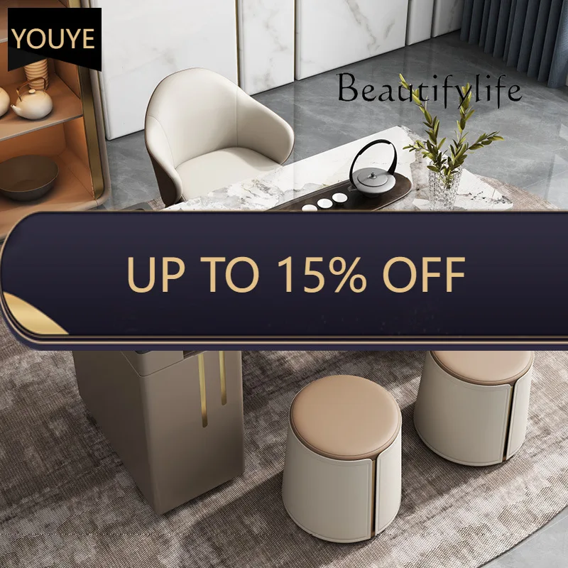 

Журнальный столик Nordic Light Luxury для балкона, из каменной плиты, для гостиной и домашнего офиса, телескопический, для чаепития по-кунг-фу, модель X