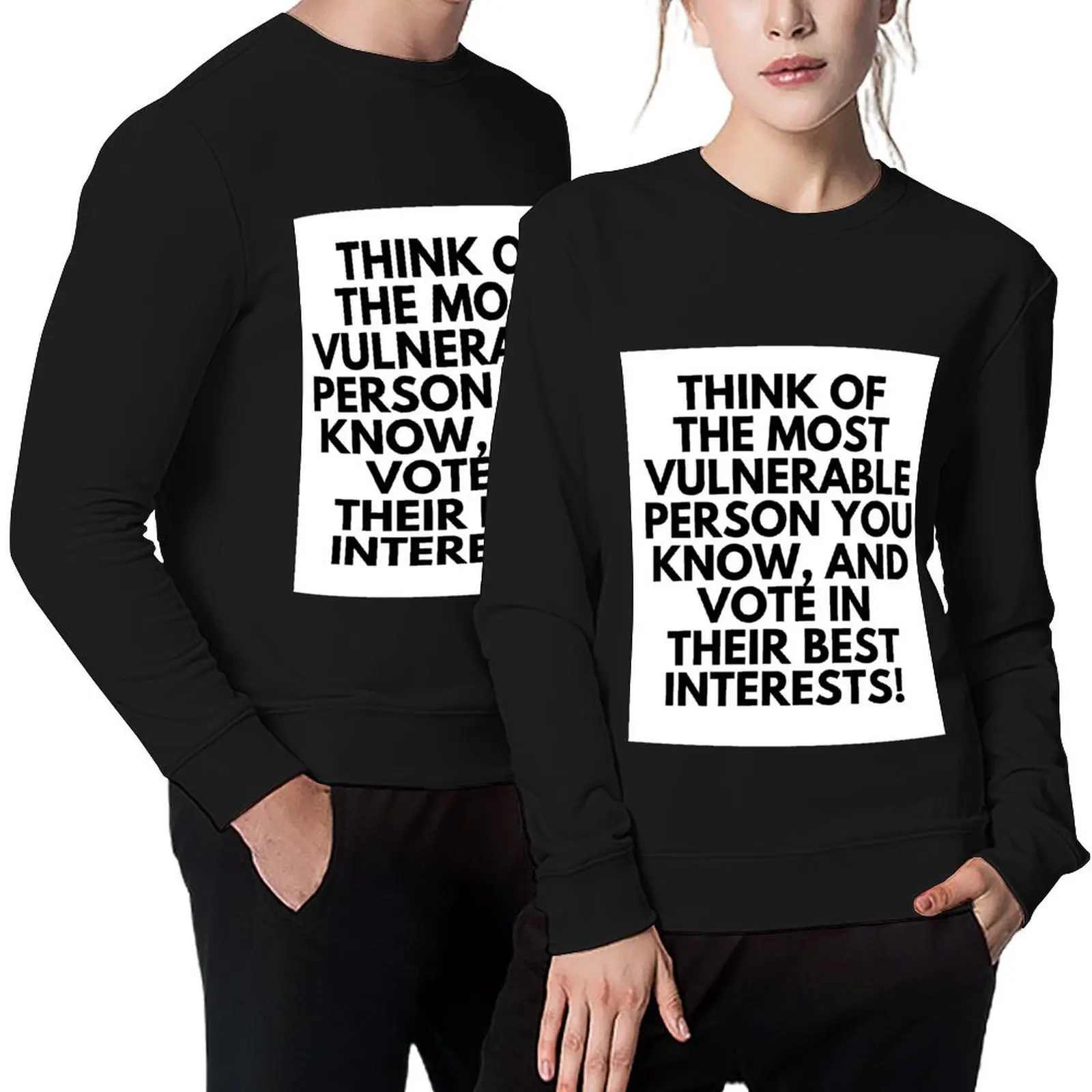 

Think of the most vulnerable person you know, and vote in their best interests! Pullover tracksuit men men sweatshirt