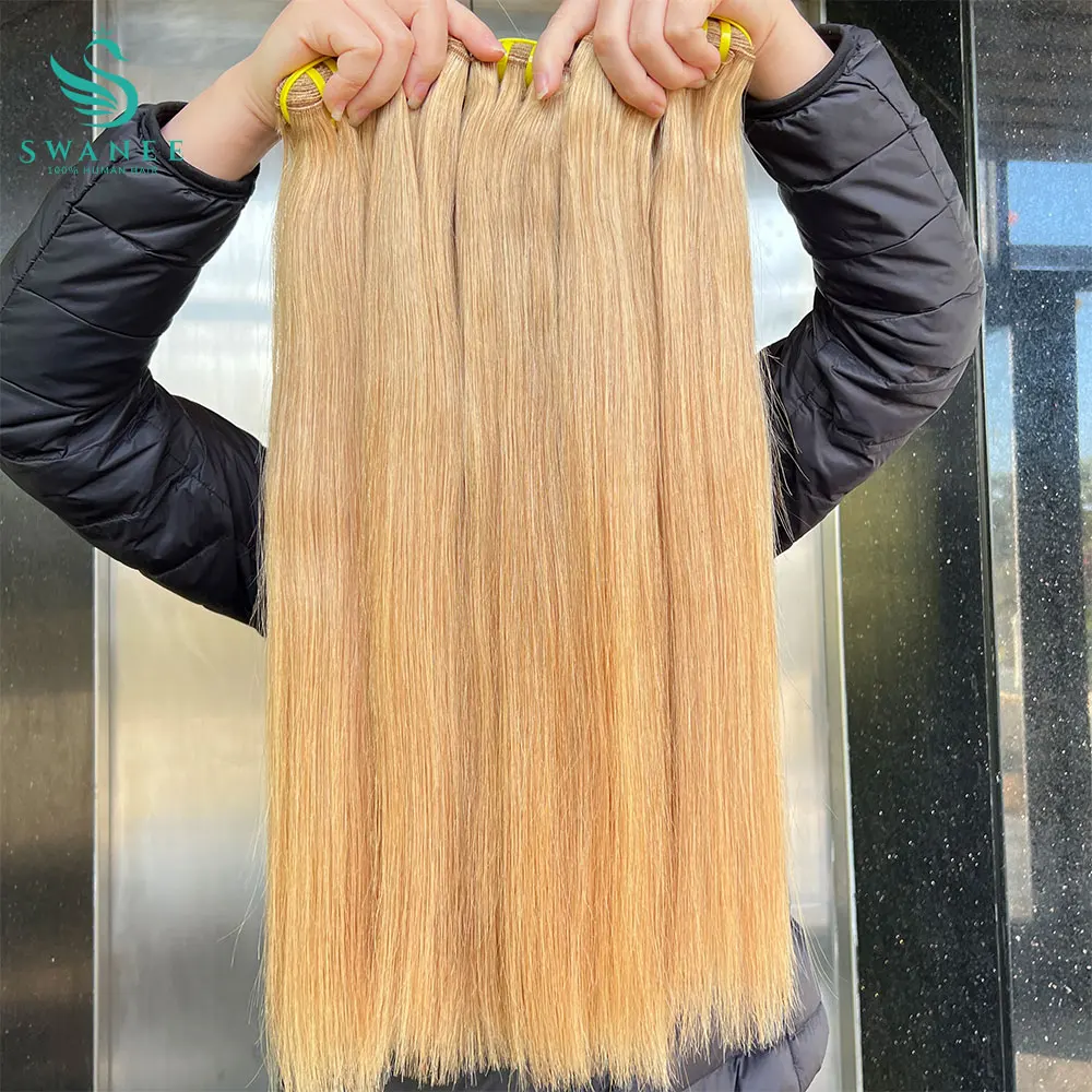 

# Наборы прямых натуральных волос (27 пучков), 1/3/4 шт. в комплекте, 18-30 дюймов, 100 г/пучок, медово-русые, для наращивания, цвет золотистый блонд