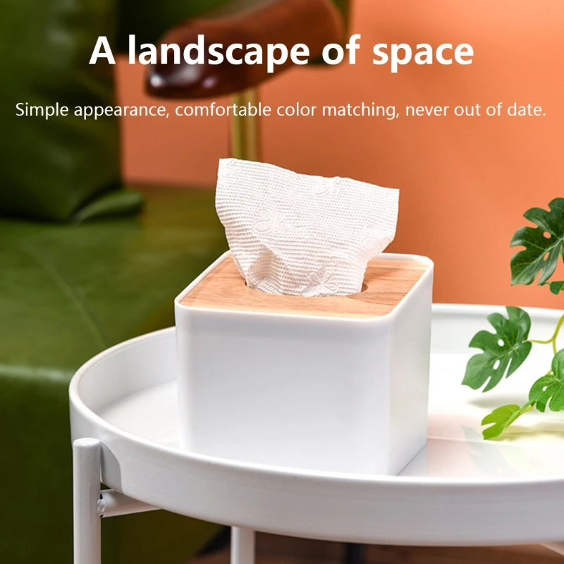 Black White Napkin Holder Large Capacity for Study Bedroom Living Room Toilet Paper Box Heighten Bottom Wear Resistance - Image 6
