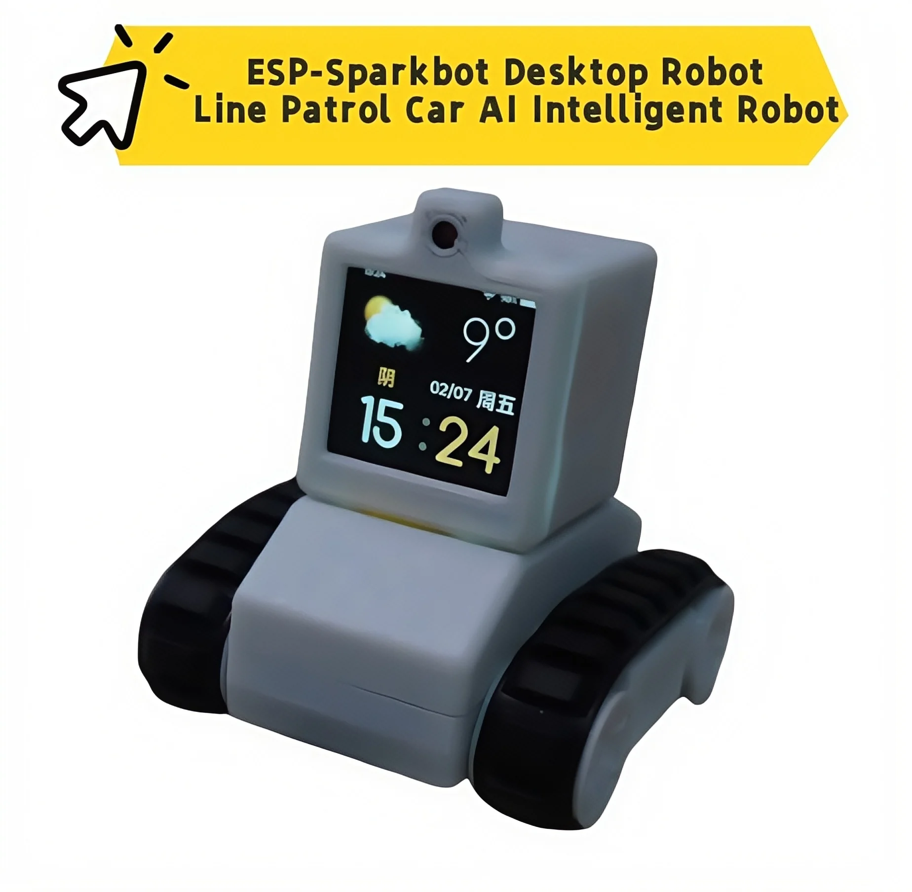 

ESP-Sparkbot Desktop Robot Line Patrol Car AI Intelligent Robot