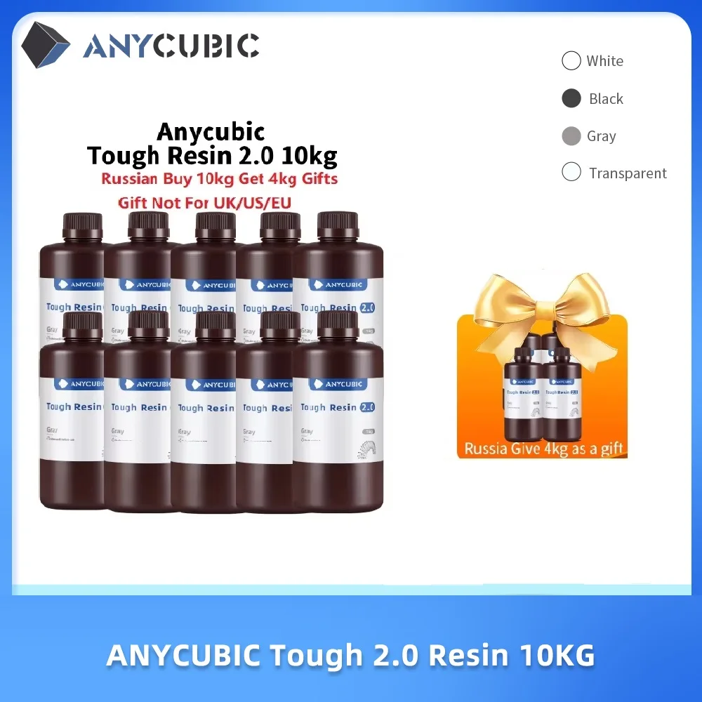 

Anycubic Flexible Tough Resin 2.0 10KG LCD 3D Printing Material High Toughness 3D Printer UV Resin For Photon Mono X Photon S