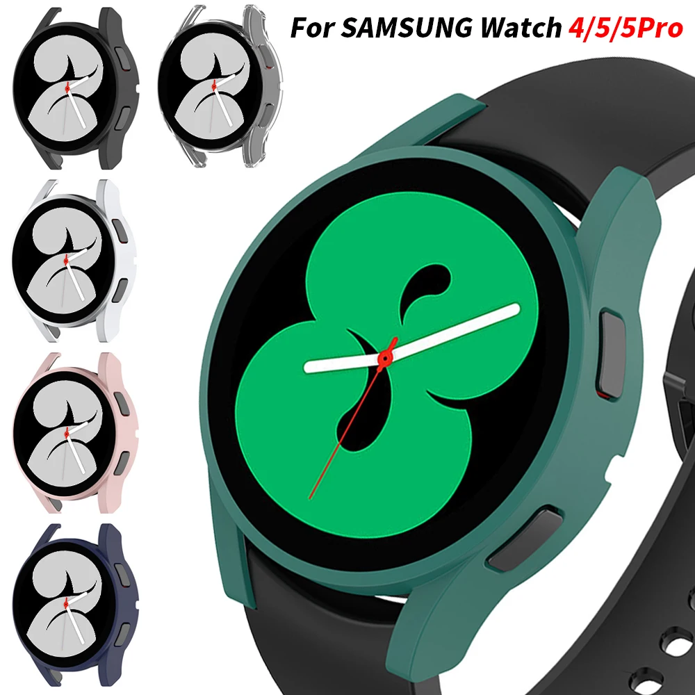 Funda protectora para Samsung Galaxy Watch 4, 5, 5pro, 6, 40mm, 44mm, 45mm, carcasa dura para Galaxy Watch 6 Classic, 43mm, 47mm